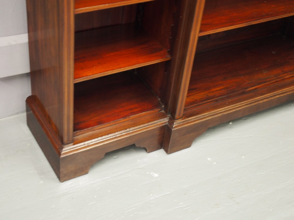 Sheraton Style Inlaid Mahogany Open Bookcase View VIII