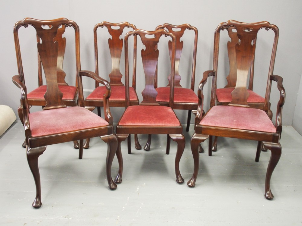 Set of 7 George I Style Dining Chairs View II