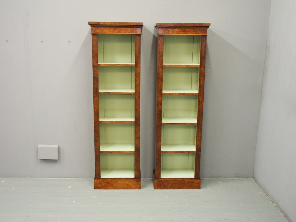 Pair of Victorian Style Open Bookcases View VII