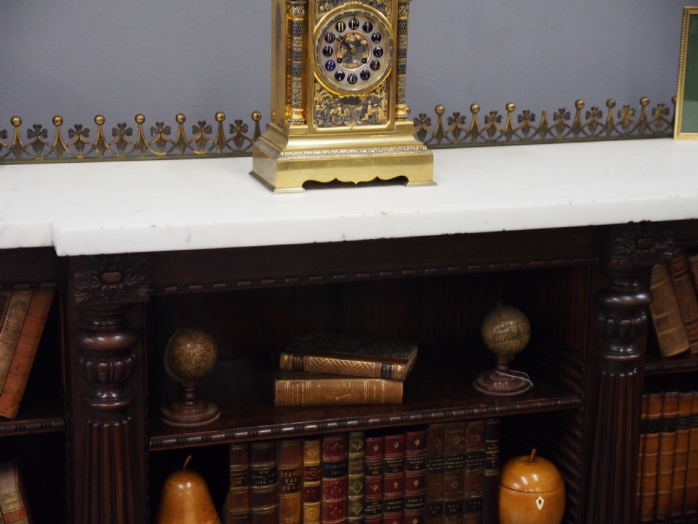 Rosewood and Marble Top Open Bookcase View VI