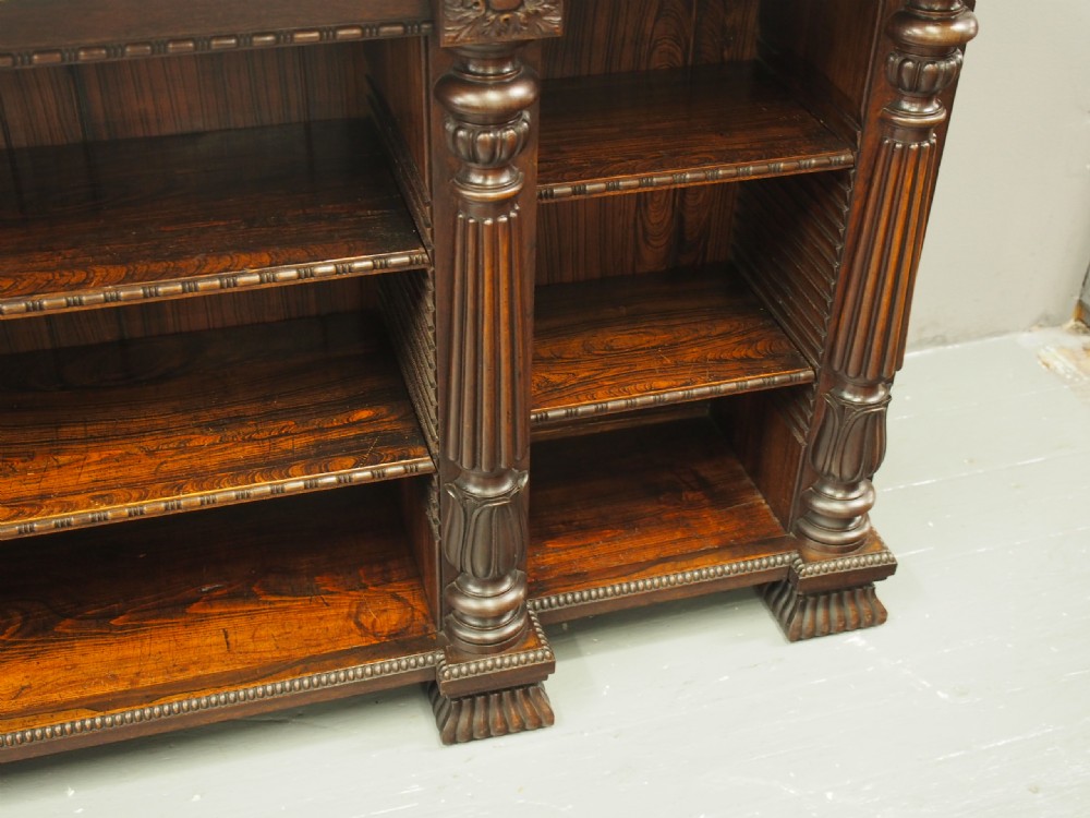 Rosewood and Marble Top Open Bookcase View XIX