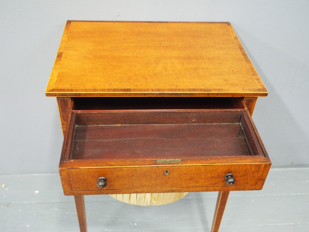 George III Inlaid Mahogany Work Table View VIII