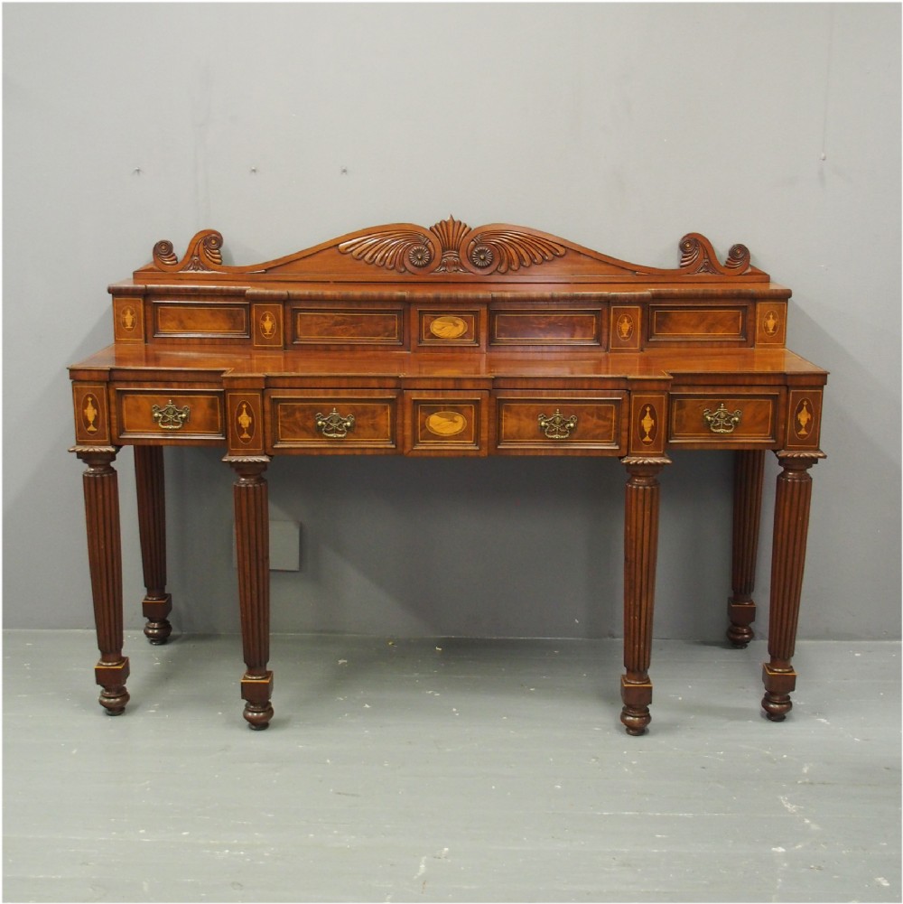 George III Inlaid Scottish Mahogany Sideboard