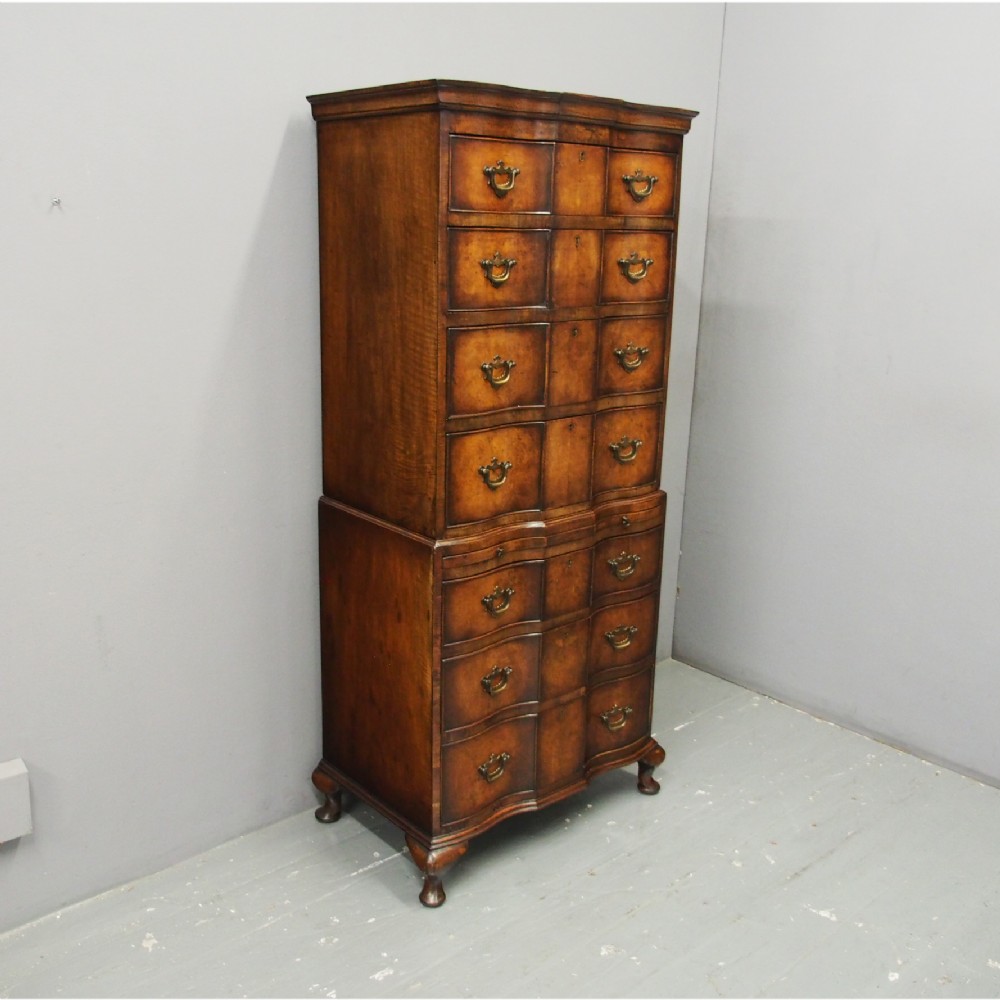 George II Style Walnut Chest on Chest