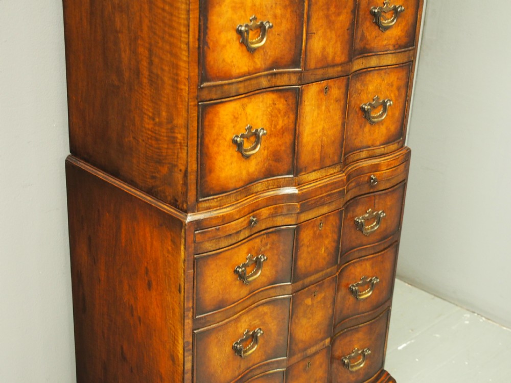 George II Style Walnut Chest on Chest View V