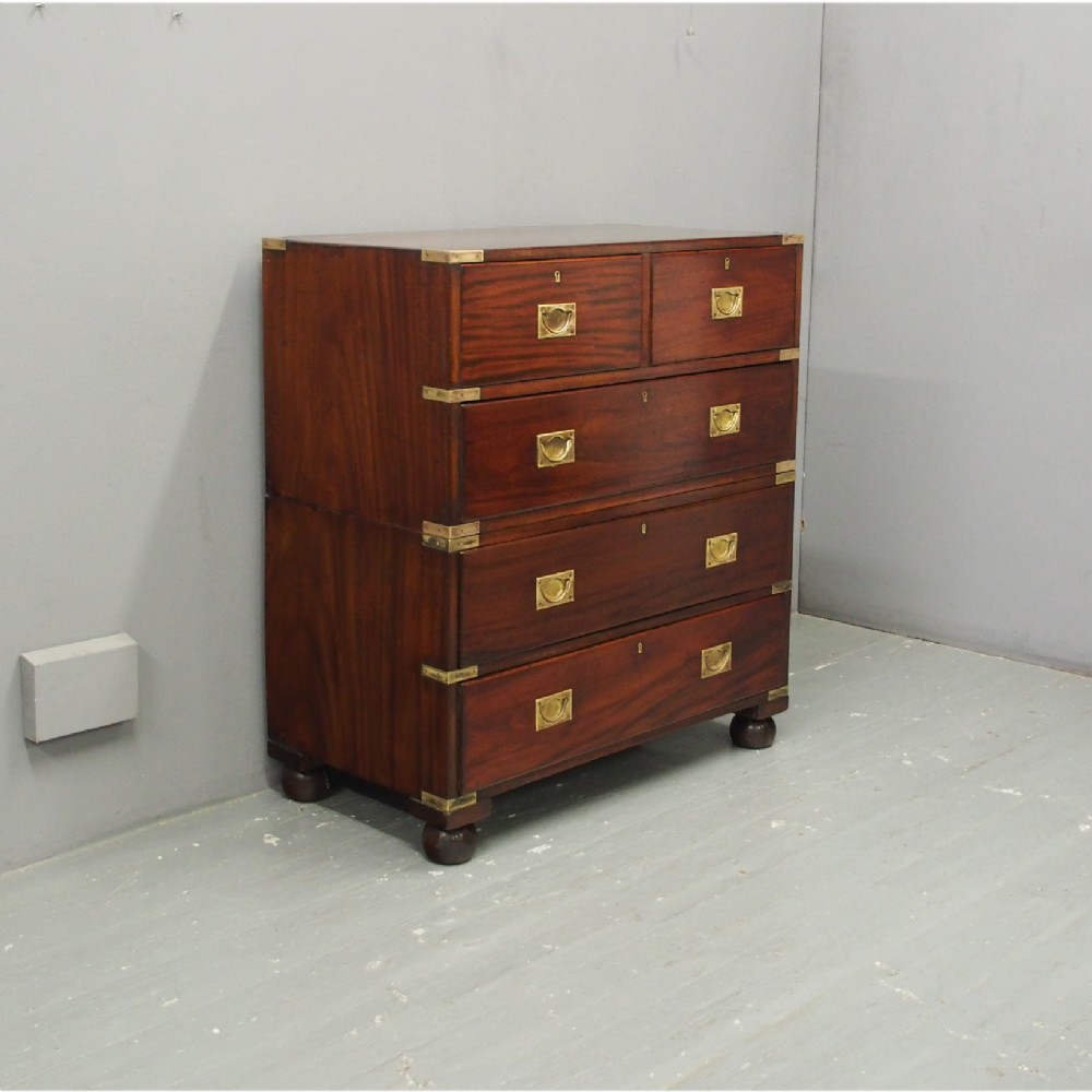 Victorian Mahogany Military Chest