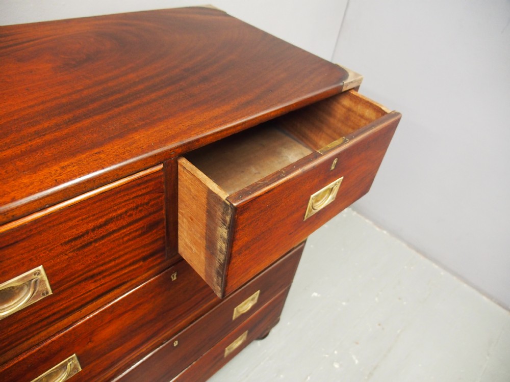 Victorian Mahogany Military Chest View VI