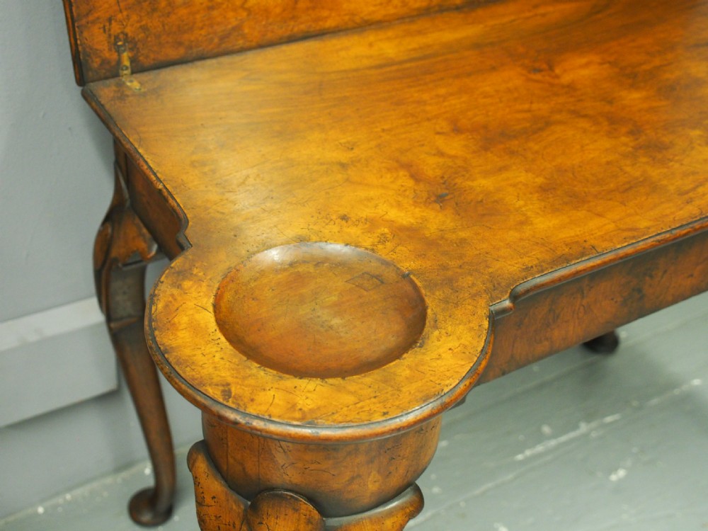 George II Style Walnut Foldover Table View V