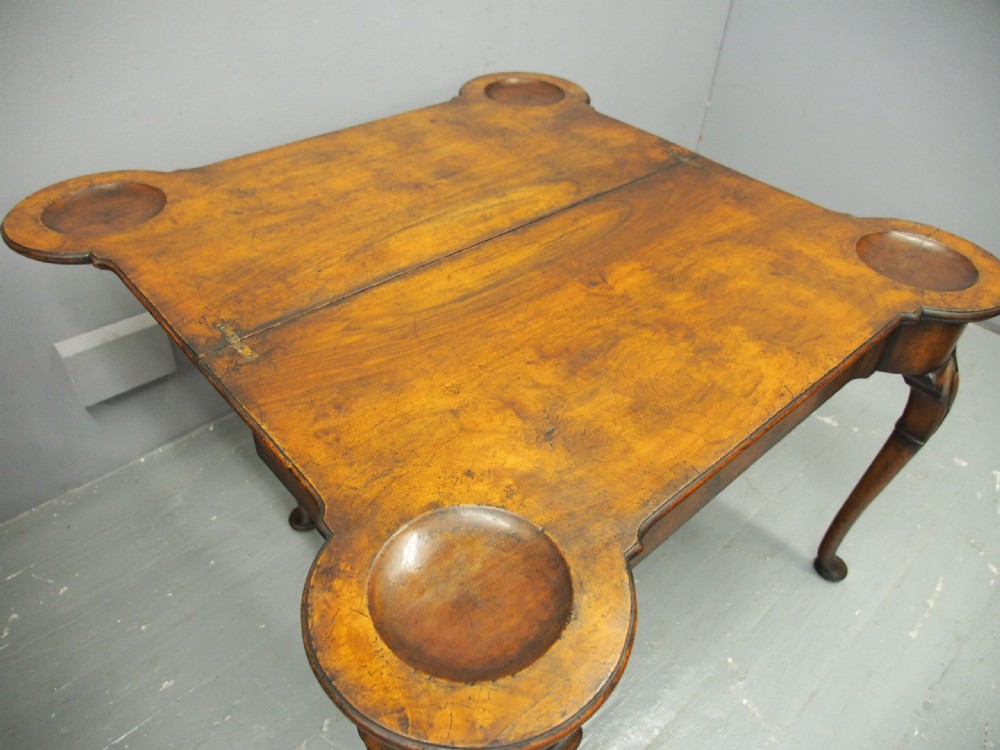George II Style Walnut Foldover Table View XII