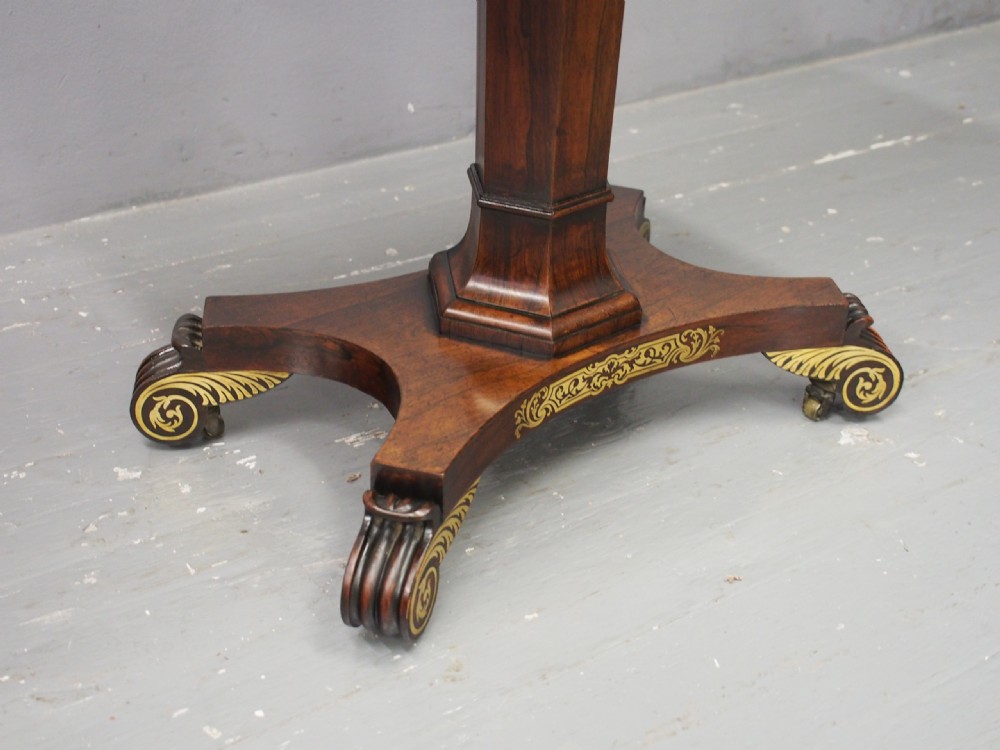 Regency Brass Inlaid Rosewood Games Table View VII