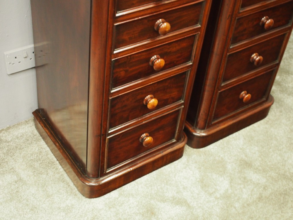 Pair of Neat Sized Victorian Mahogany Bedsides or Chests View VI