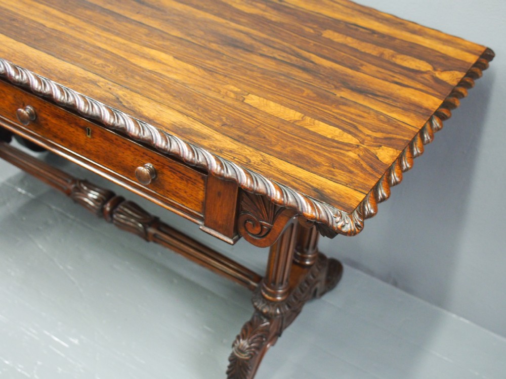 George IV Rosewood Library Table View VI