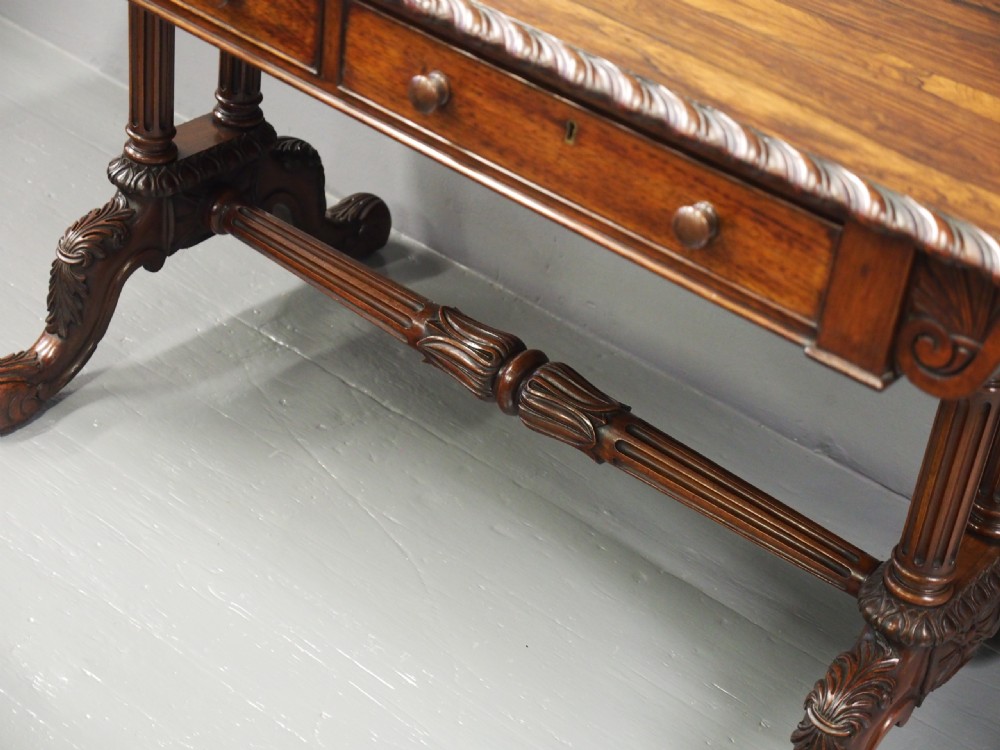 George IV Rosewood Library Table View VII