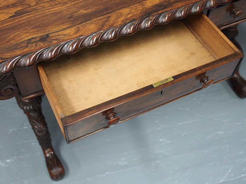 George IV Rosewood Library Table View XII