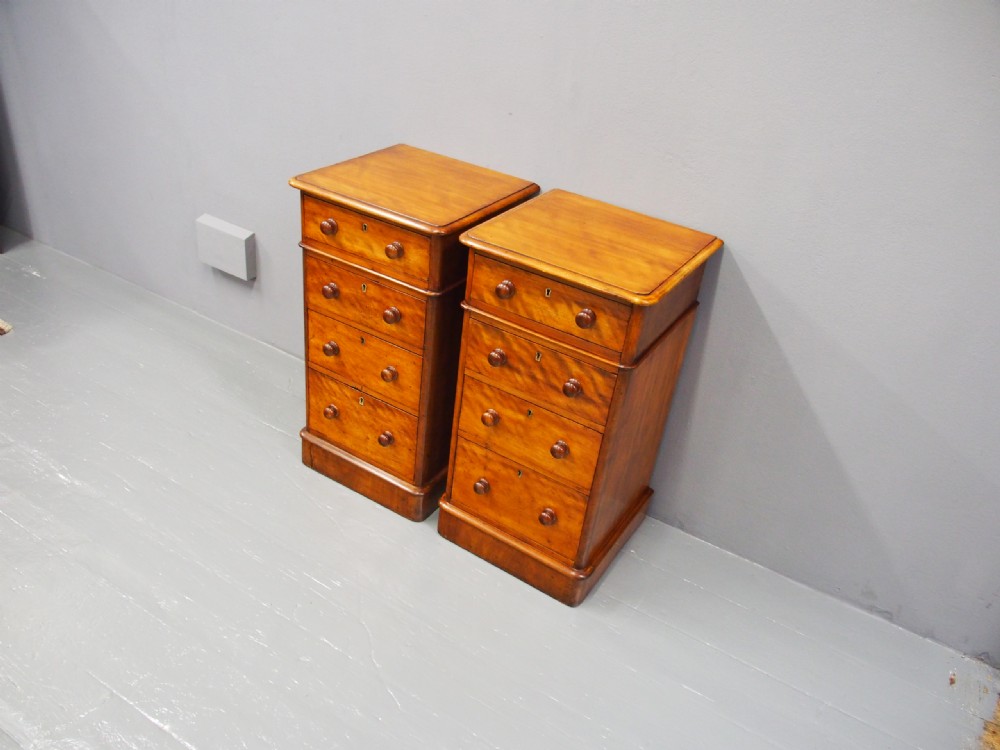 Pair of Victorian Mahogany Bedsides View IV