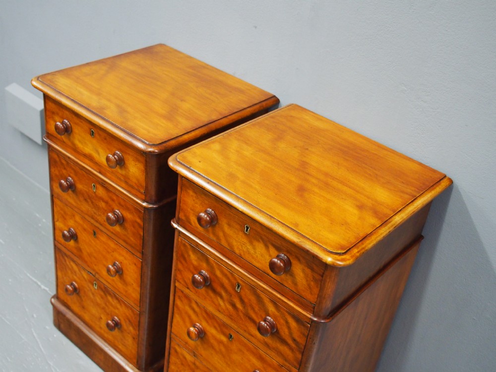 Pair of Victorian Mahogany Bedsides View V