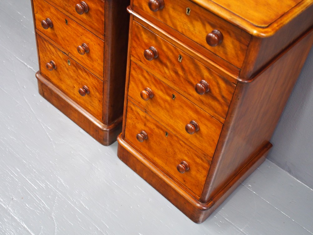 Pair of Victorian Mahogany Bedsides View VI