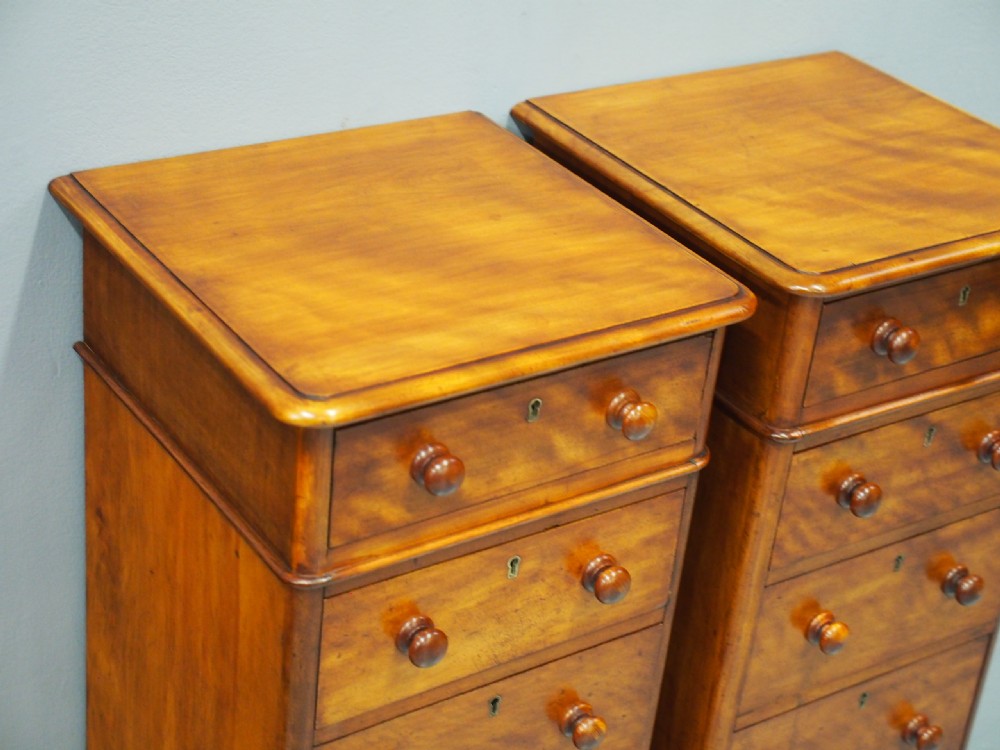 Pair of Victorian Mahogany Bedsides View VII