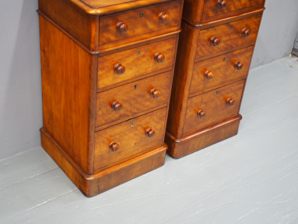 Pair of Victorian Mahogany Bedsides View VIII