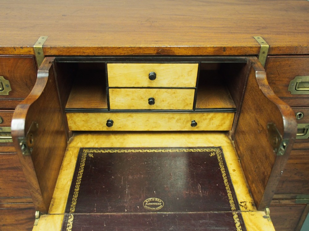Campaign Secretaire Chest by William Day and Son View IV