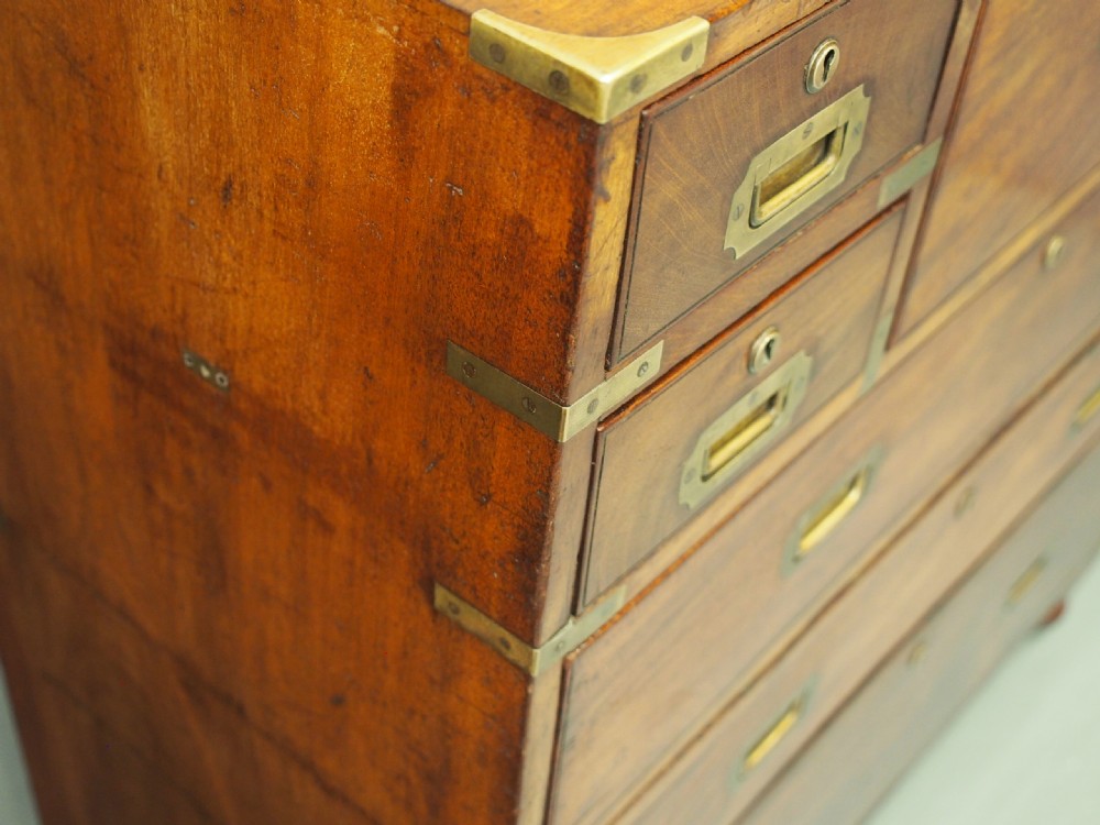 Campaign Secretaire Chest by William Day and Son View XI