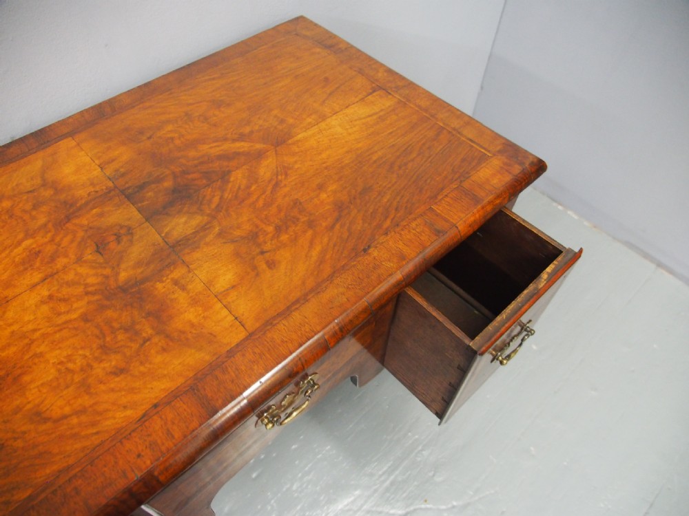 Georgian Style Burr Walnut Lowboy View VIII