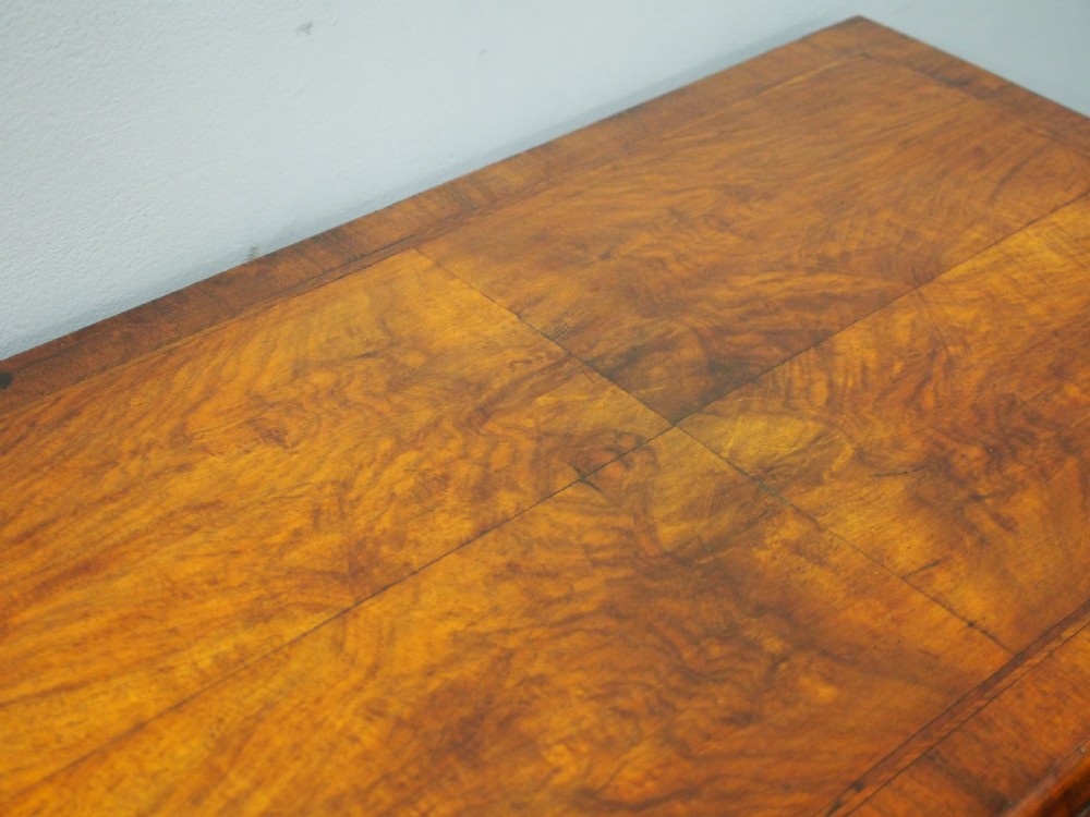 Georgian Style Burr Walnut Lowboy View X