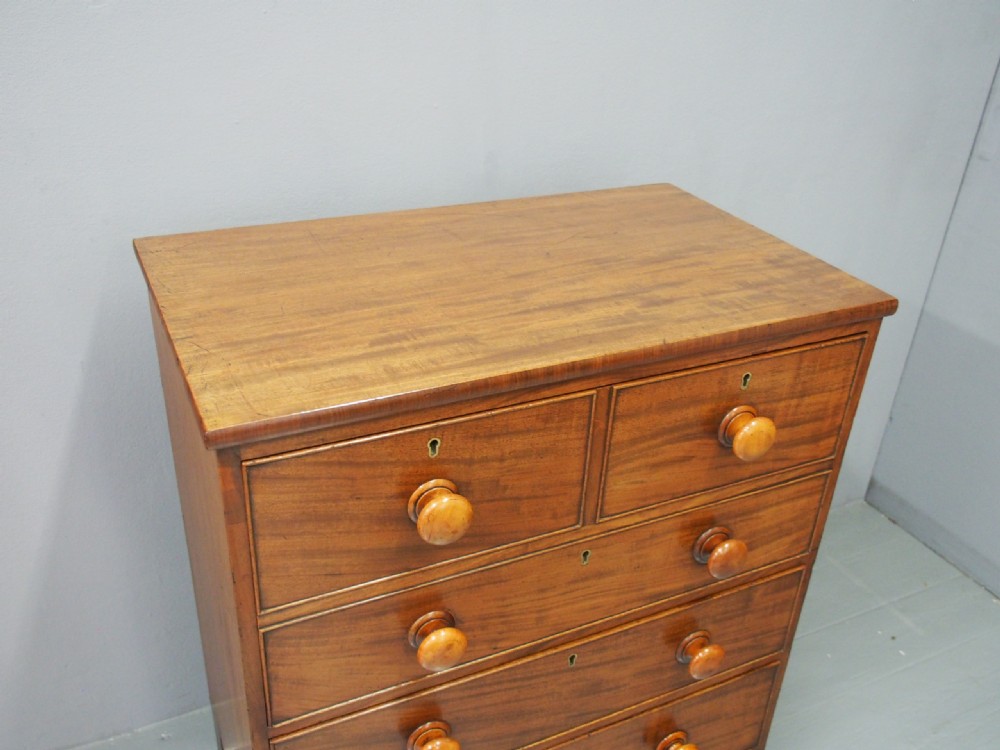 George III Cottage Style Mahogany Chest of Drawers View VI