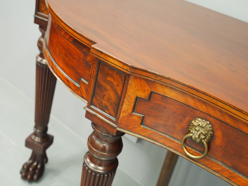 Scottish George IV Curved Mahogany Serving Table View XI