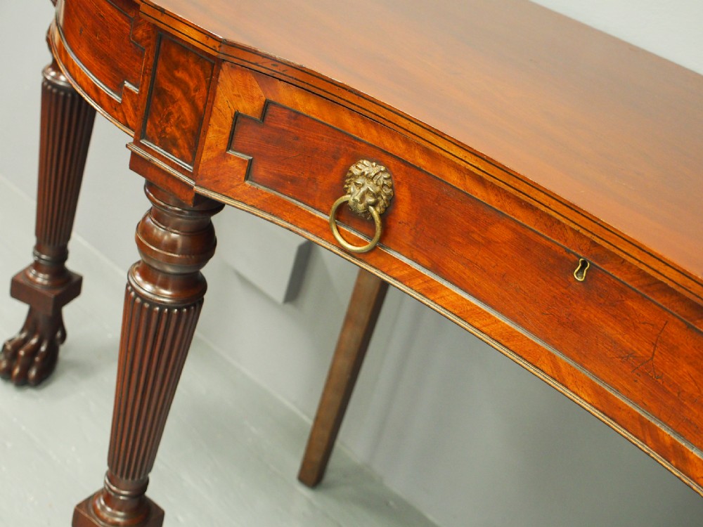 Scottish George IV Curved Mahogany Serving Table View XII