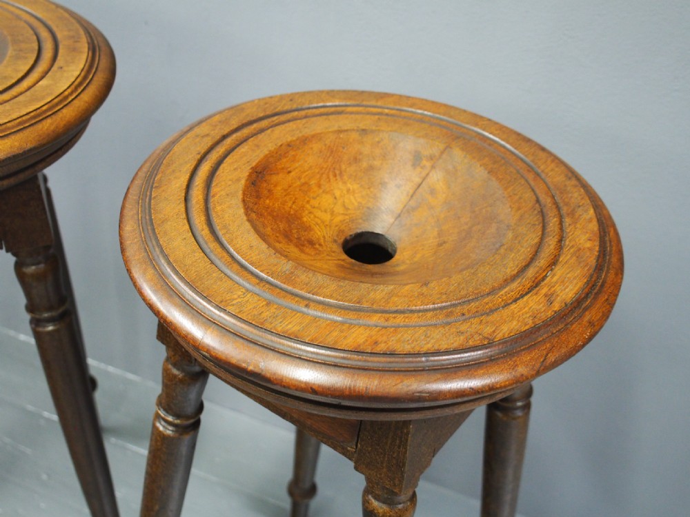 Pair of Victorian Oak Alms or Collection Tables View V