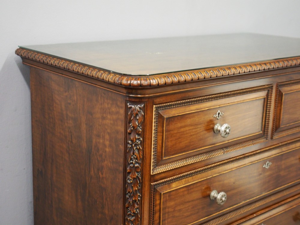 Victorian Walnut Chest of Drawers by Morison and Co View II