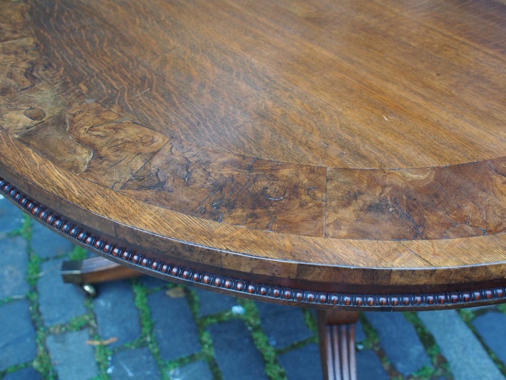 Oak and Pollard Oak Breakfast Table by William Trotter View III