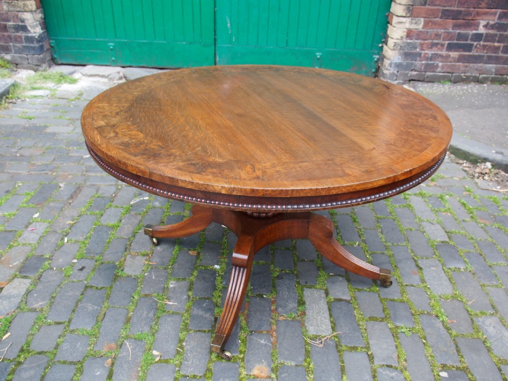 Oak and Pollard Oak Breakfast Table by William Trotter View VI