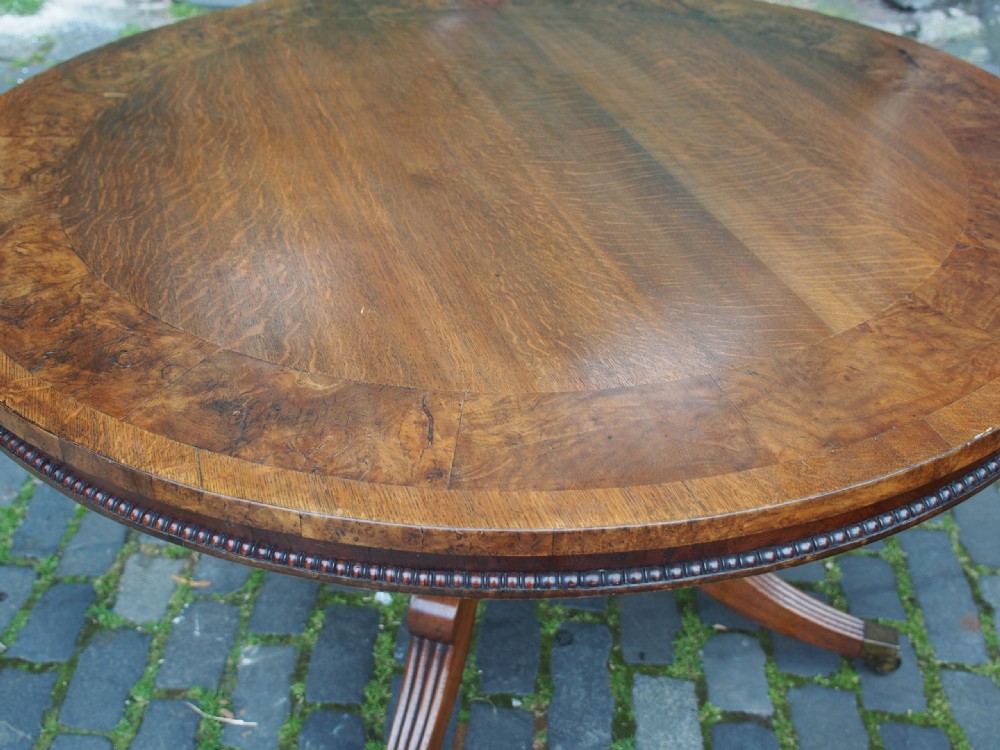 Oak and Pollard Oak Breakfast Table by William Trotter View X