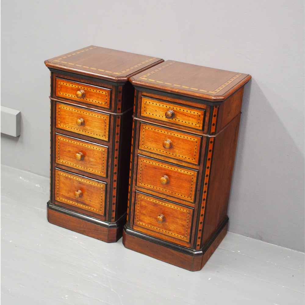 Pair of Arts and Crafts Influence Bedsides