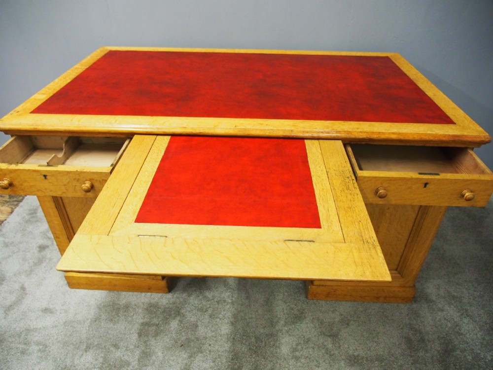 Victorian Oak Partners Desk View VIII