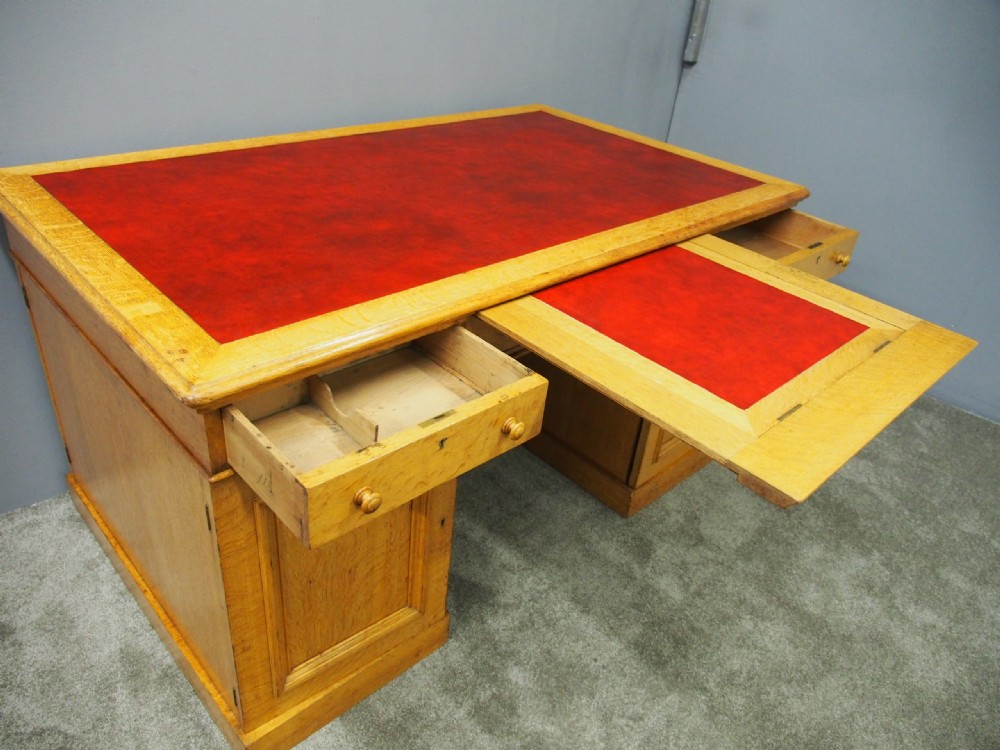 Victorian Oak Partners Desk View IX