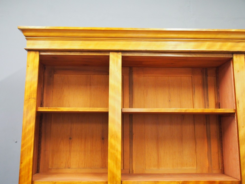 Victorian Satin Birch Open Bookcase View V