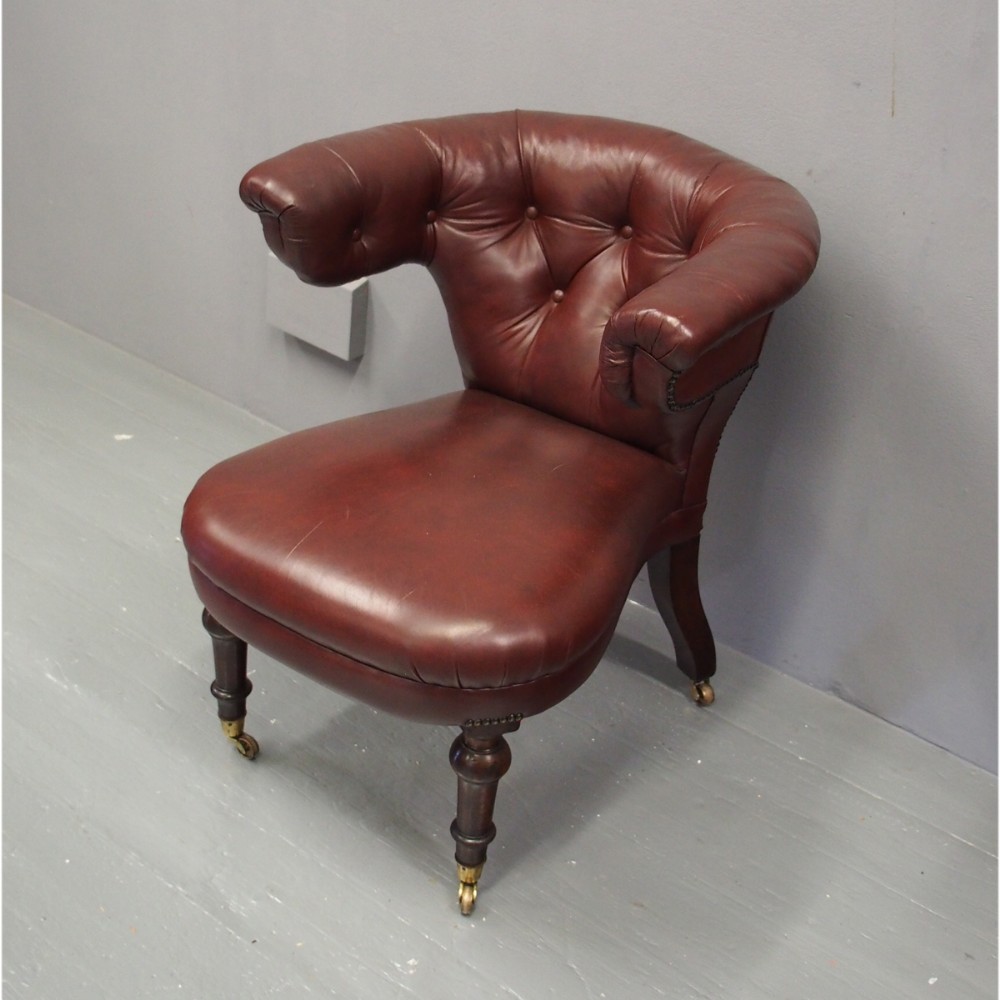 William IV Leather Cockfighting Chair