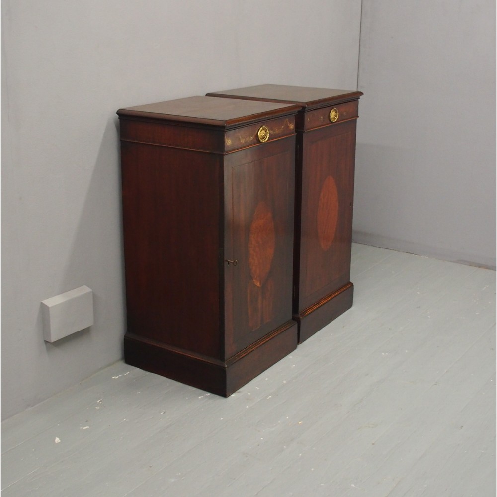 Pair of Georgian Mahogany Cabinets or Pedestals