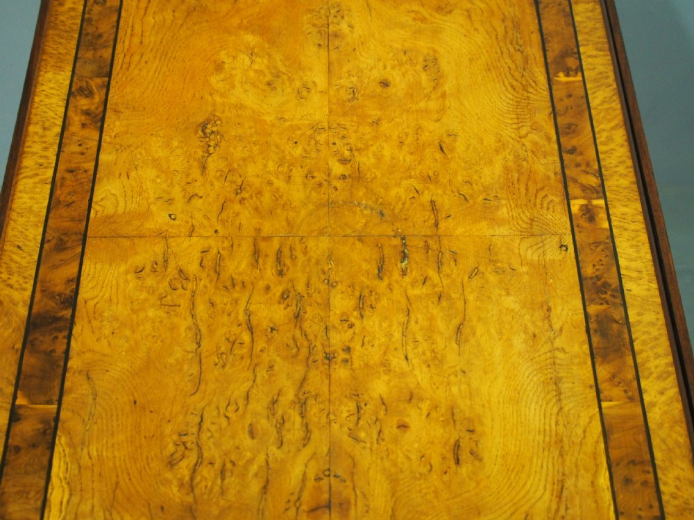 William IV Pollard Oak, Burr and Inlaid Work Table View XVIII