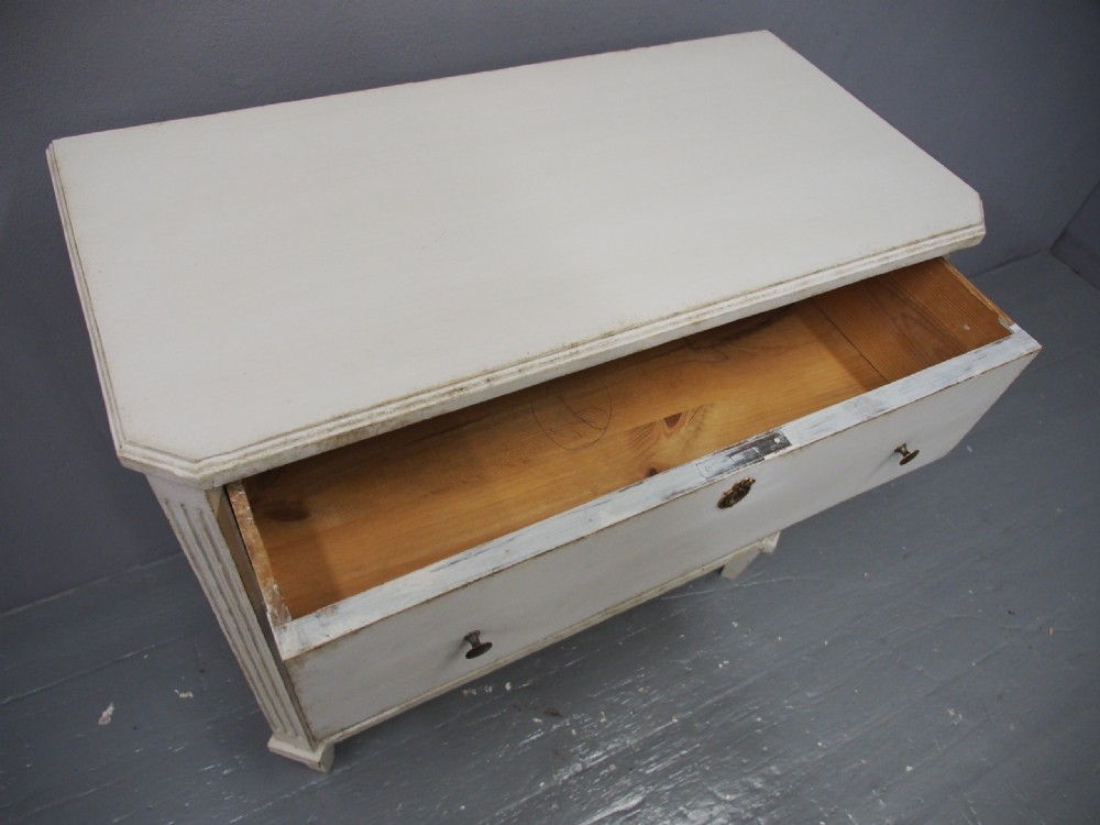 Swedish Grey Painted Chest of Drawers View VIII