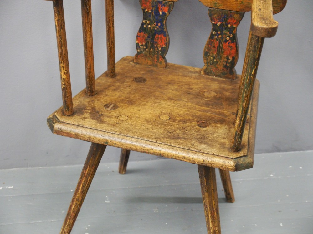 Scandinavian Pine and Oak Painted Armchair View IV