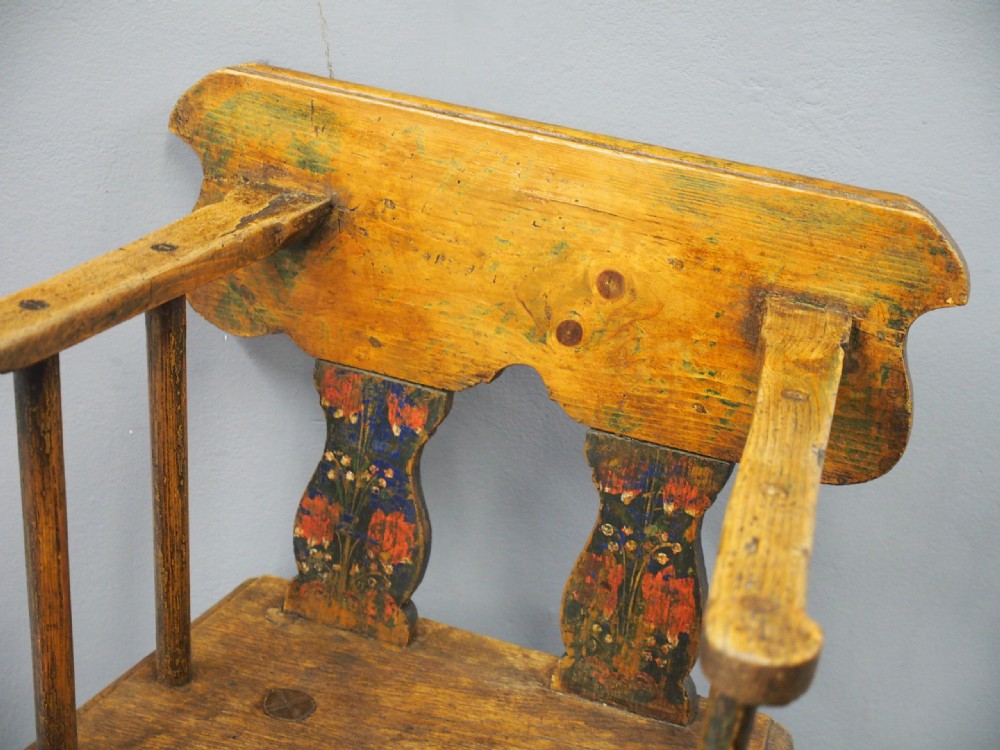 Scandinavian Pine and Oak Painted Armchair View V
