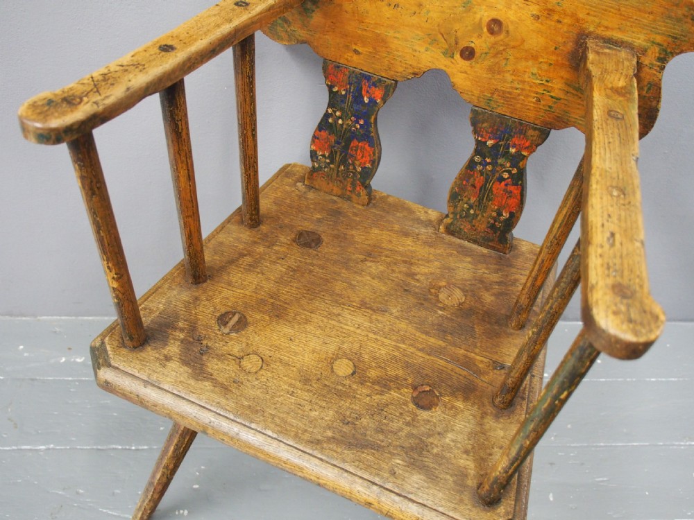 Scandinavian Pine and Oak Painted Armchair View VI