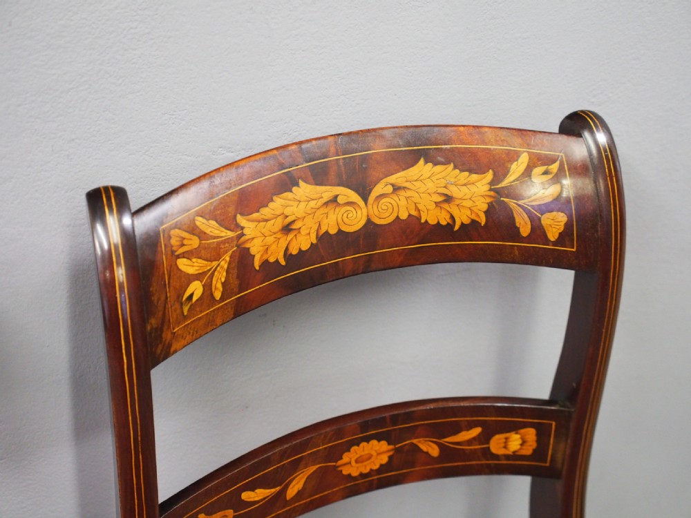Pair of Dutch Marquetry Side Chairs View IV