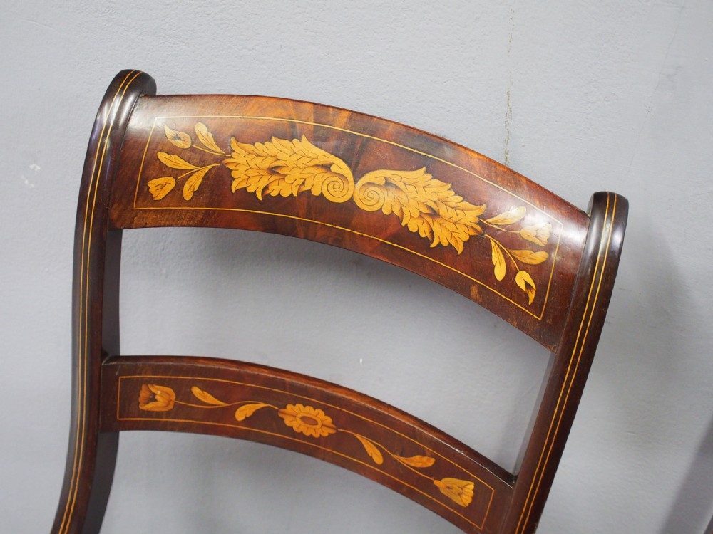Pair of Dutch Marquetry Side Chairs View V