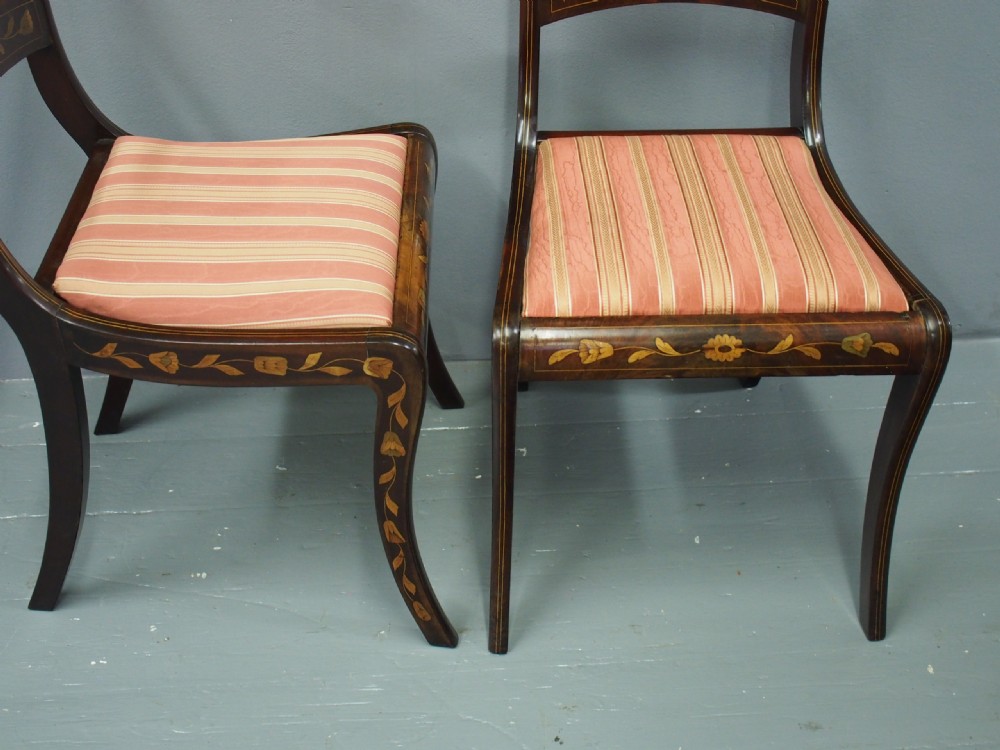 Pair of Dutch Marquetry Side Chairs View XI