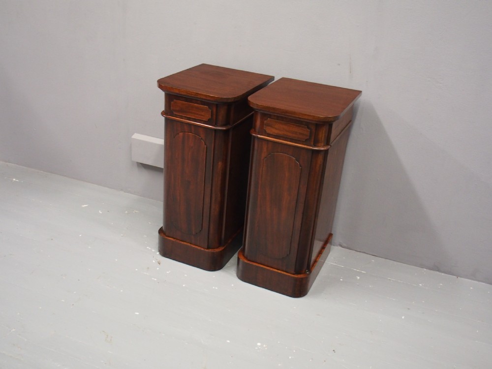Pair of Victorian Mahogany Bedsides View III